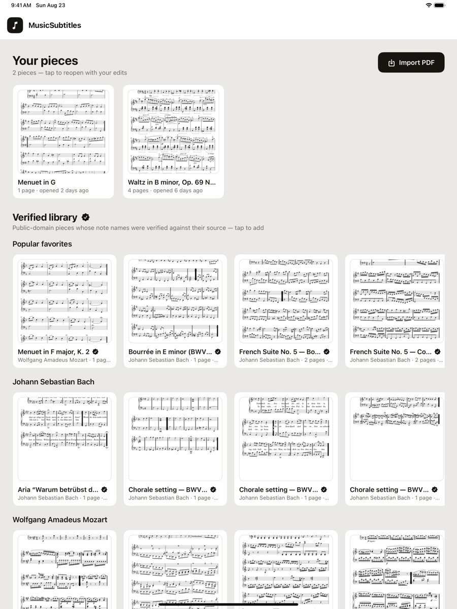 The library with the Verified collection of classical pieces